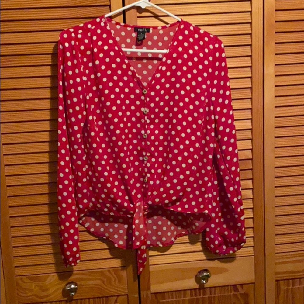 Tie front blouse